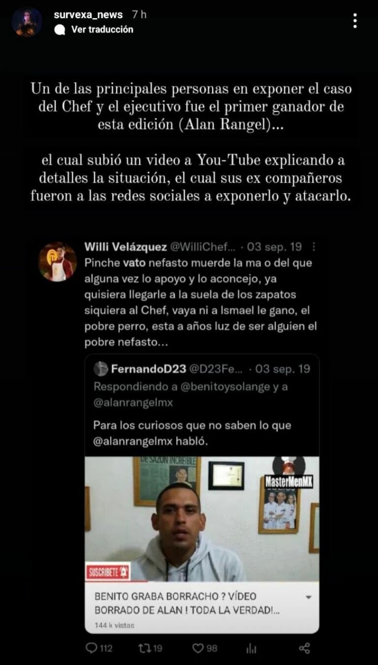 Jefe de cocina Alan Rangel